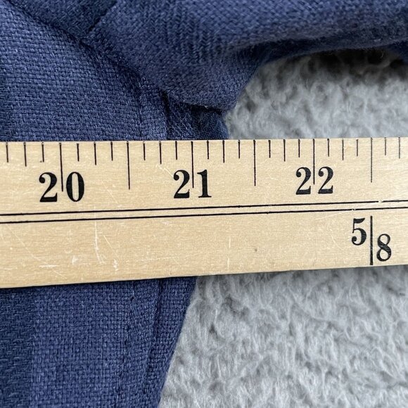 Johnston & Murphy Blazer Mens Large Blue Windowpane Linen Blend - Picture 6 of 9